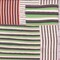 White/Green/Orange Stripe Patchwork Pebble Chiffon Fabric By the Yard